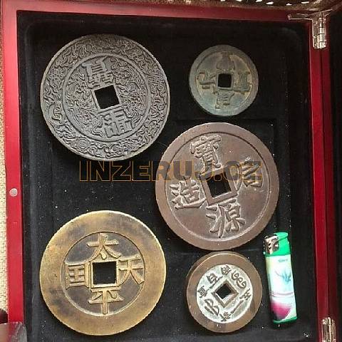 čína bronzové mince